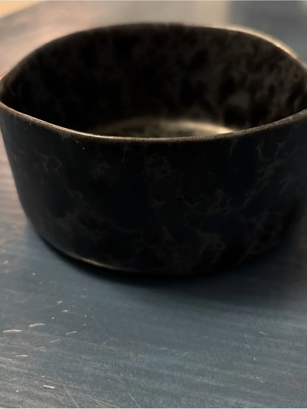 Vintage Bennington Pottery soup bowl croc David Gil Black Slate